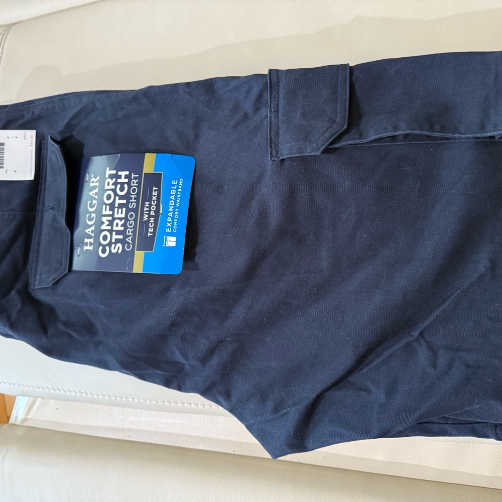 Haggar Dark Blue Comfort Cargo Shorts